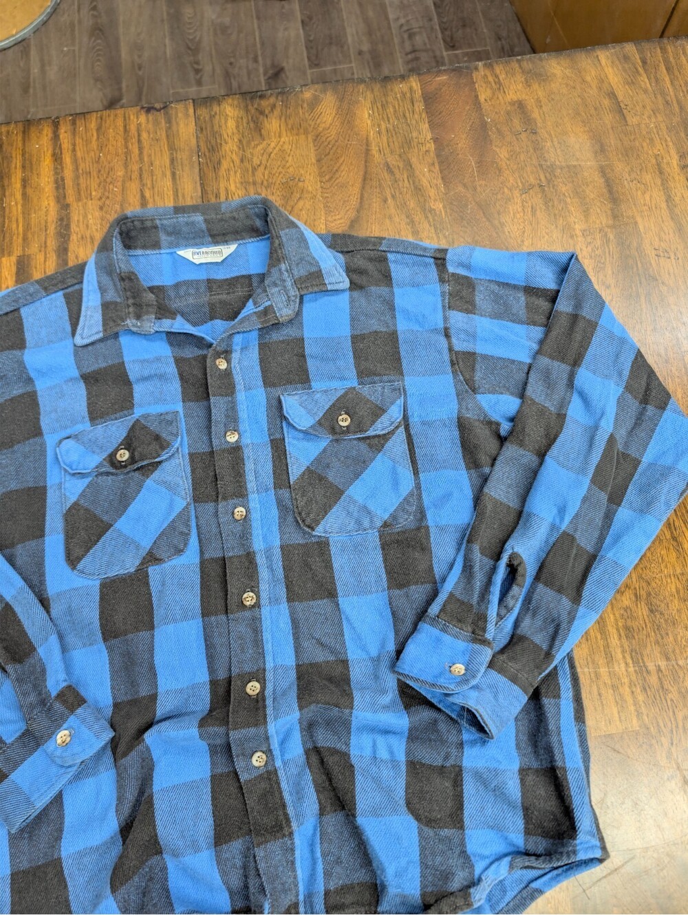 Five Brother Flannel Shirt Buffalo Check Plaid Workwear XXL